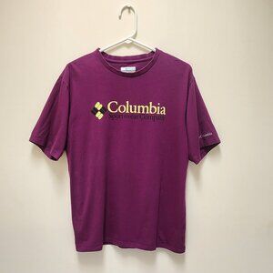 Columbia orchid purple 90s style tee t-shirt